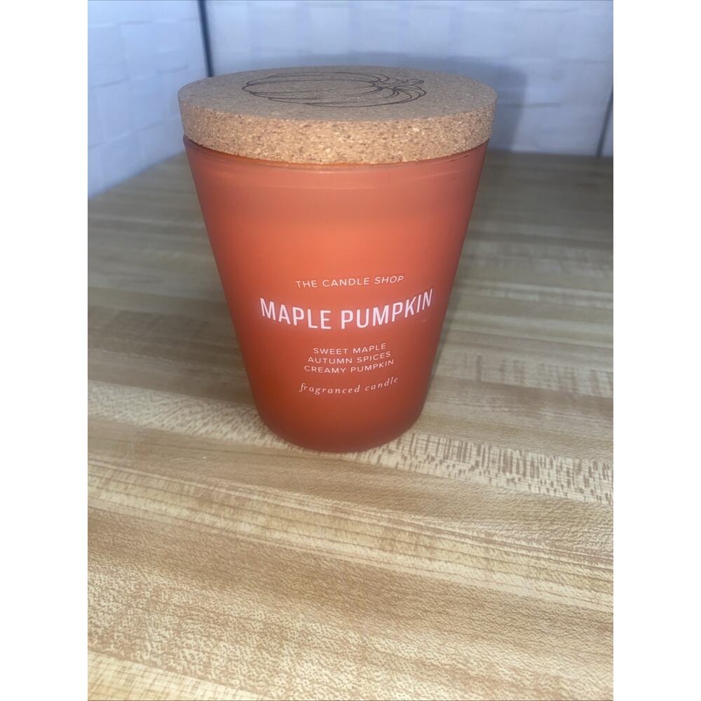 The Candle Shop MAPLE PUMPKIN Single Wick Glass Jar Candle 9 Oz New Unused